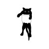 Pánské vtipné tričko černá kočka v kapse