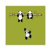 Dámské tričko roztomilé Pandy
