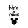 Dámské tričko He's mine Mickey Mouse