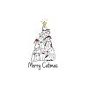 Pánské vtipné tričko Merry Catmas