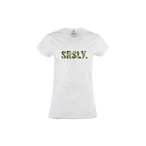 Dámské tričko s maskáčovým nápisem SRSLY