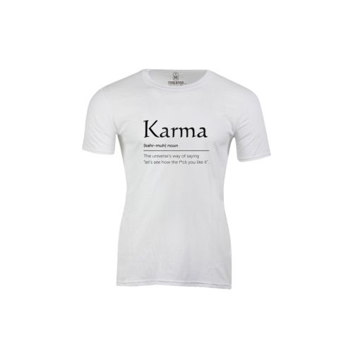 Pánské bílé tričko Karma