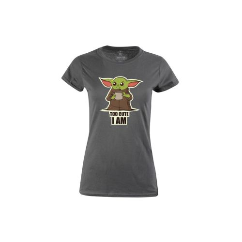 Dámské tričko Malý Yoda charcoal
