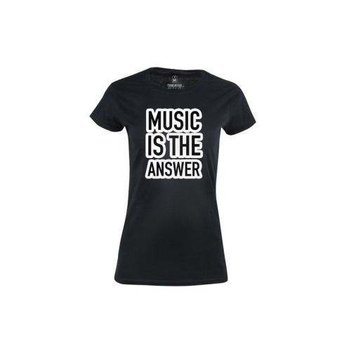 Dámské tričko Hudba je odpověď
